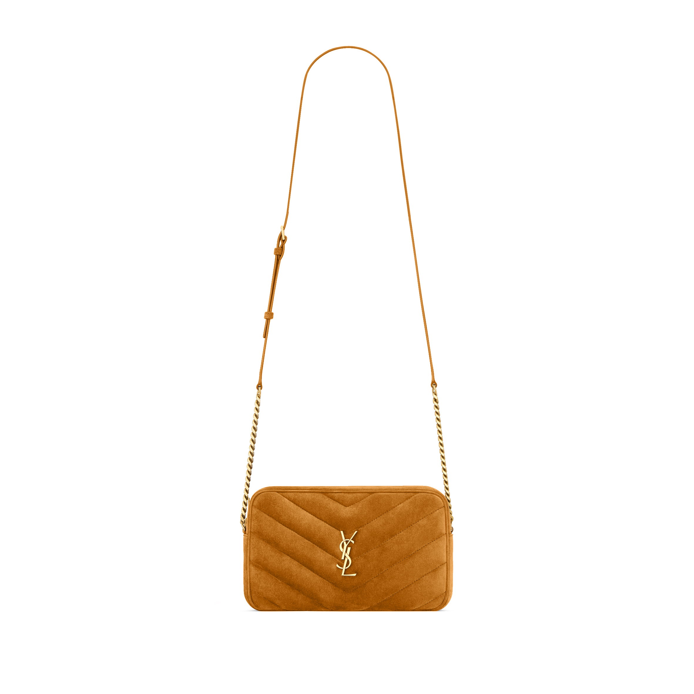 YSL LOULOU CAMERA BAG IN MATELASSÉ SUEDE 869468 (23*14*6cm)